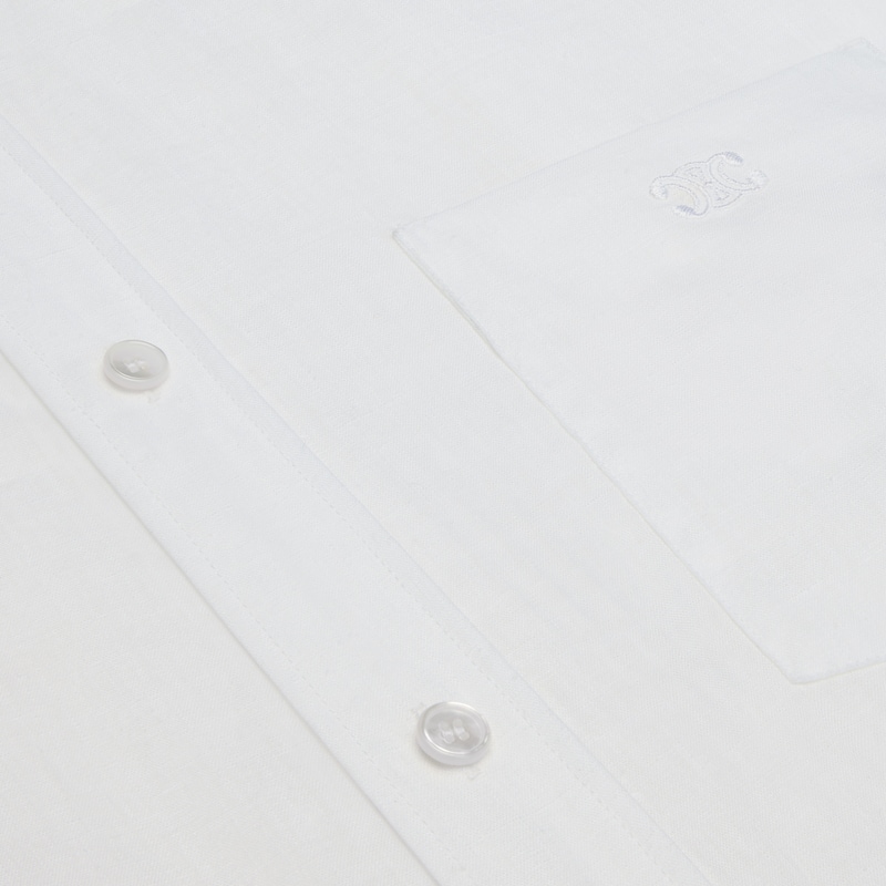camicia larga in lino
