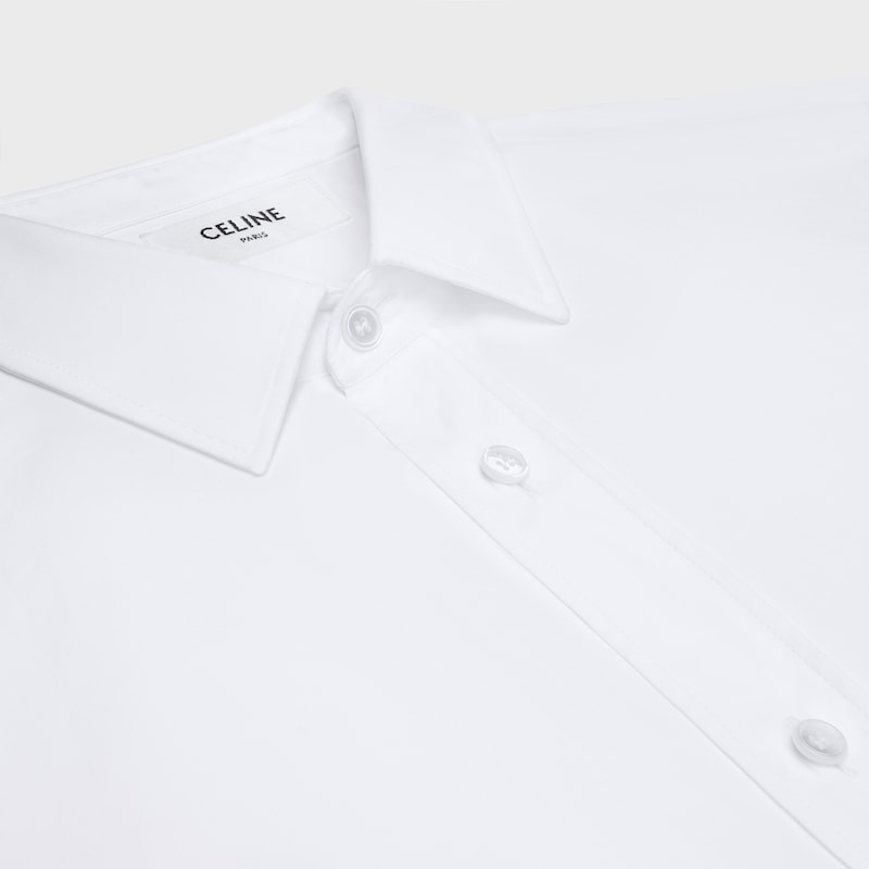 camicia ampia in popeline di cotone