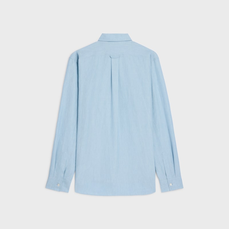 camicia rilassata in cotone chambray