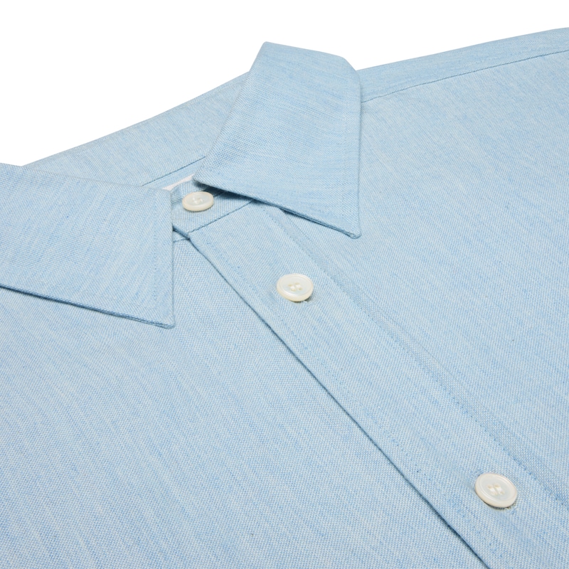 camicia rilassata in cotone chambray