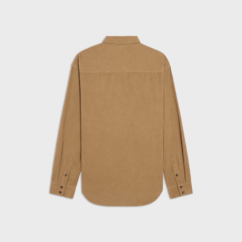 camicia rilassata in velluto a coste