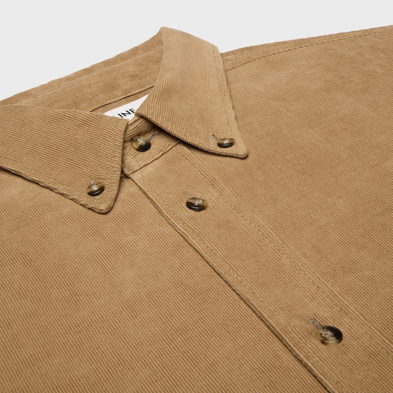 camicia rilassata in velluto a coste