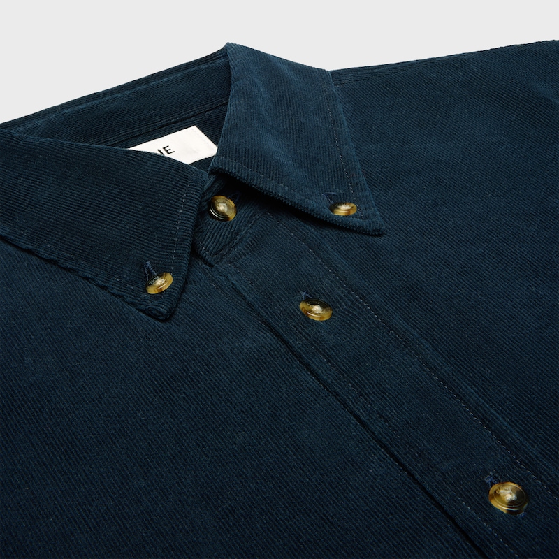 camicia rilassata in velluto a coste