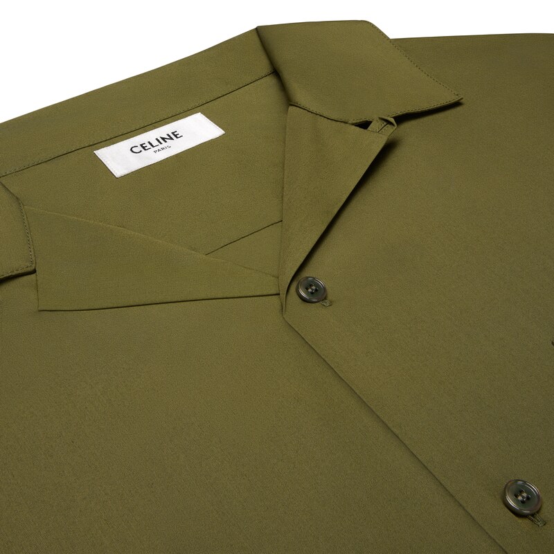 camicia da bowling in popeline di cotone