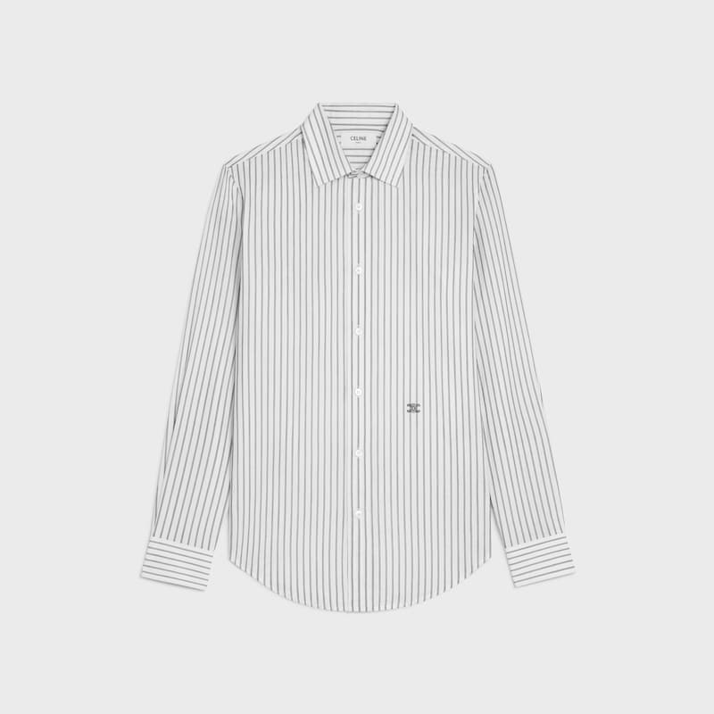 camicia classica in cotone a righe
