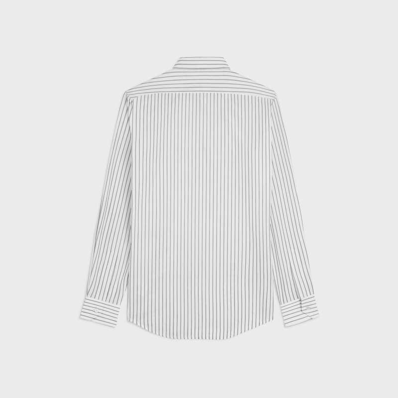 camicia classica in cotone a righe