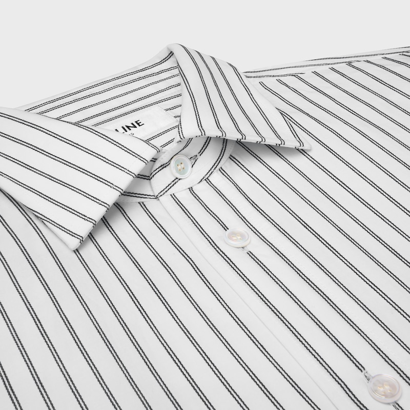 camicia classica in cotone a righe