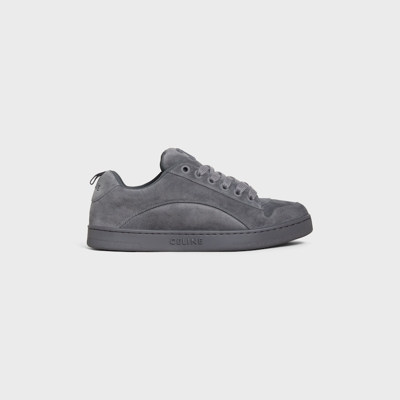 sneaker bassa allacciata celine huntington in vitello scamosciato e rete