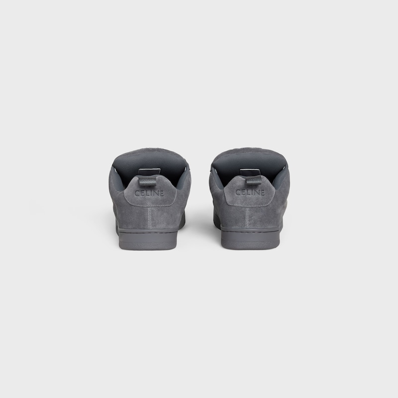 sneaker bassa allacciata celine huntington in vitello scamosciato e rete