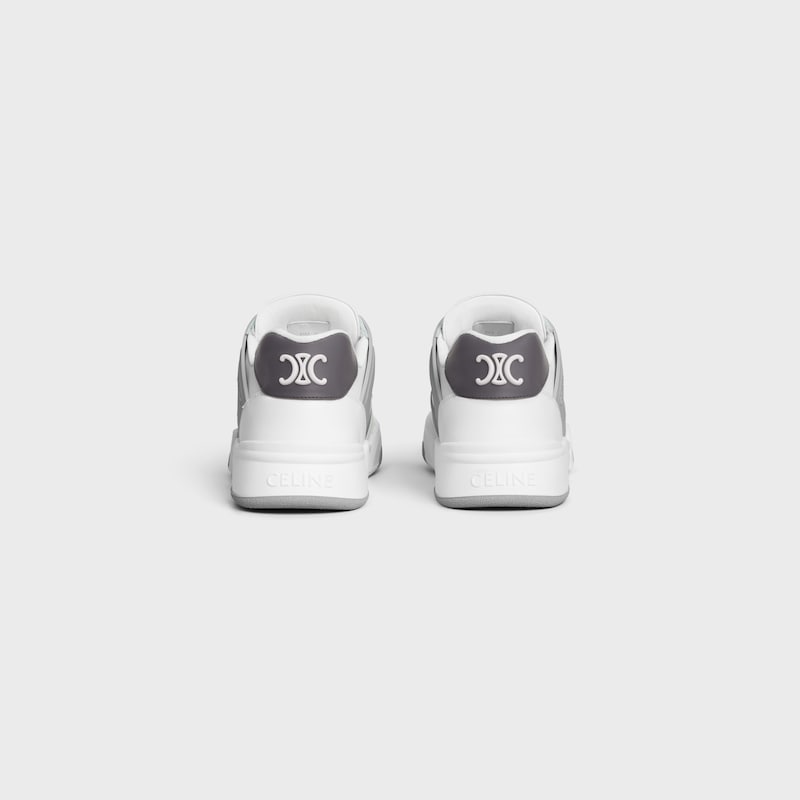 sneaker bassa con lacci celine trainer ct-09 in vitello e rete