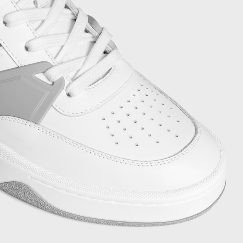 sneaker bassa con lacci celine trainer ct-09 in vitello e rete