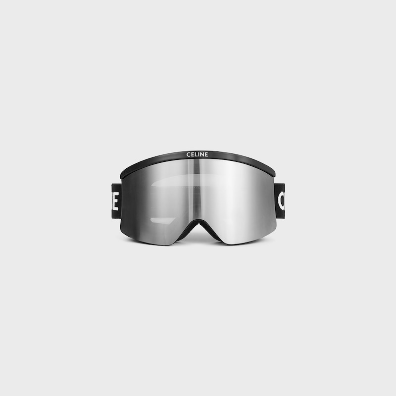 maschera da sci celine in nylon iniettato con lenti a specchio