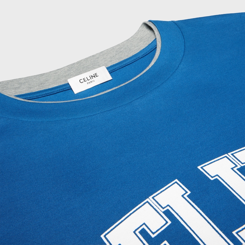 t-shirt a maniche lunghe in jersey di cotone