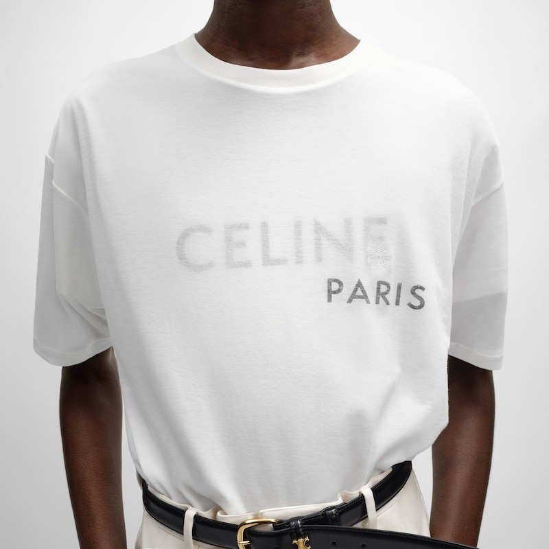 t-shirt doppio strato in jersey di cotone pregiato