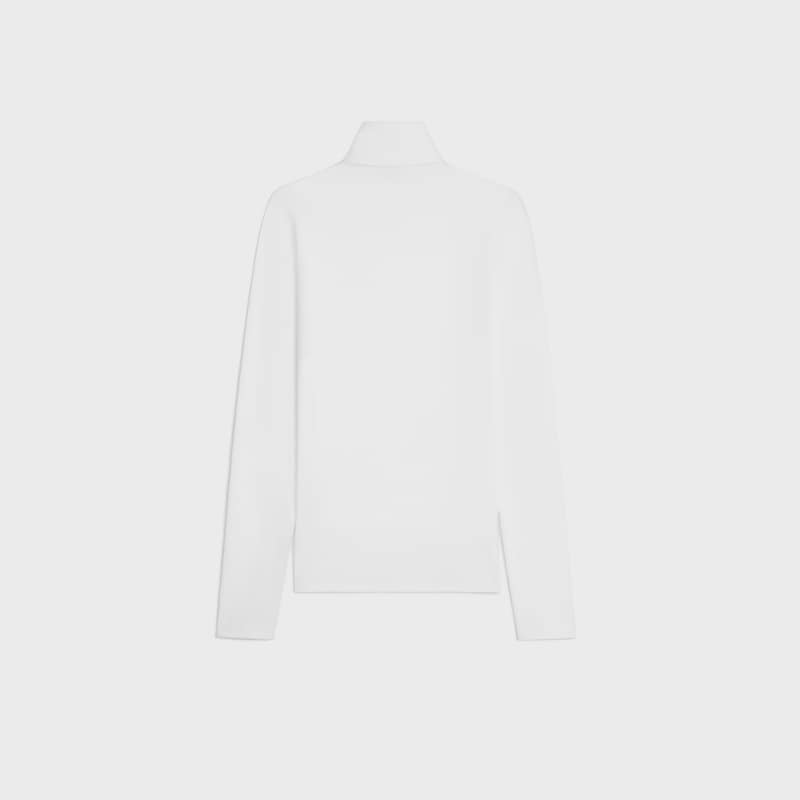 maglia a collo alto in jersey di cotone sportivo