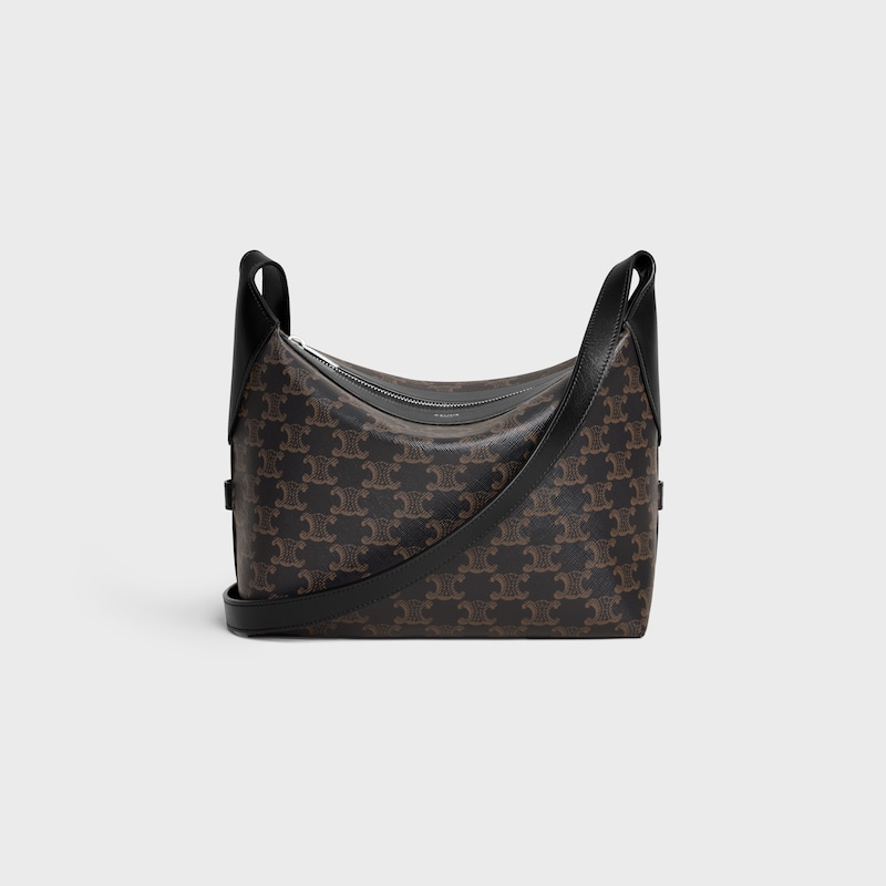 borsa a tracolla harry in tela triomphe e pelle di vitello