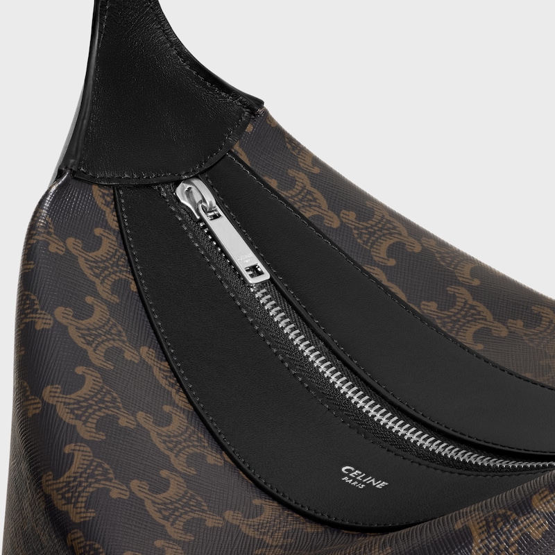 borsa a tracolla harry in tela triomphe e pelle di vitello