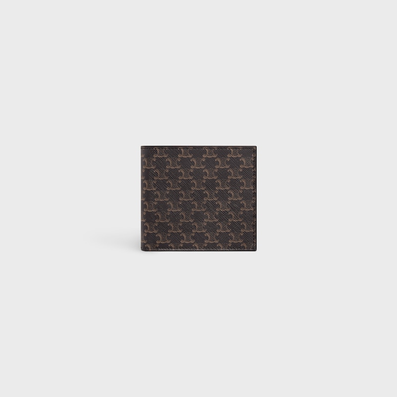 porta carte bi-fold in tela triomphe