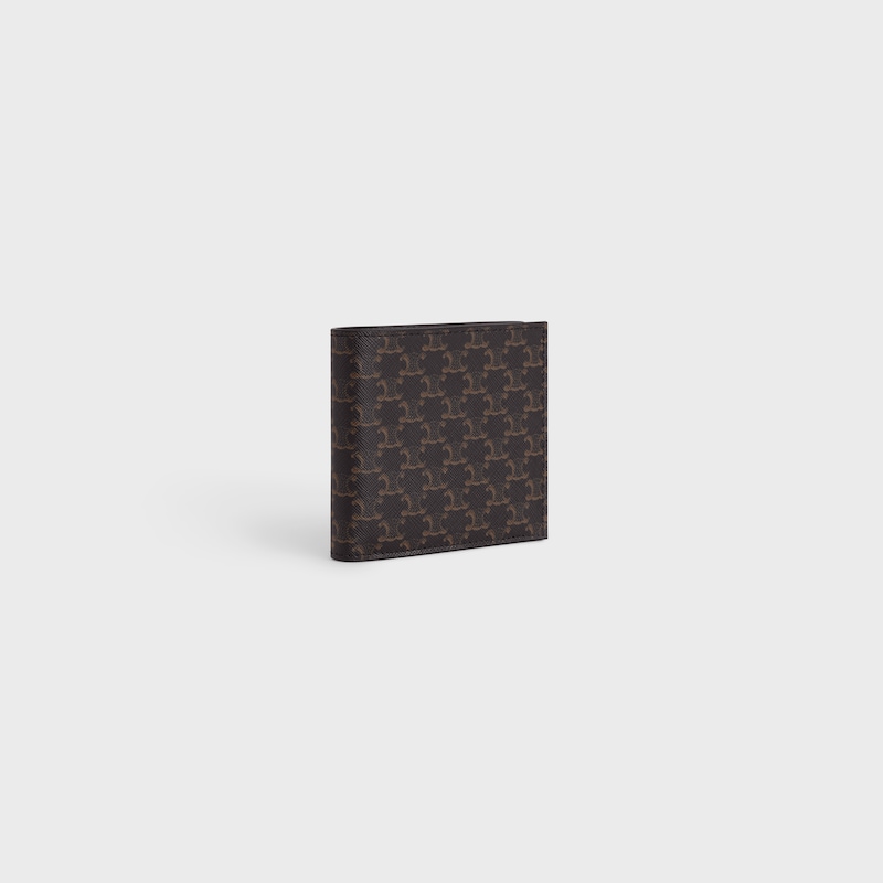 porta carte bi-fold in tela triomphe