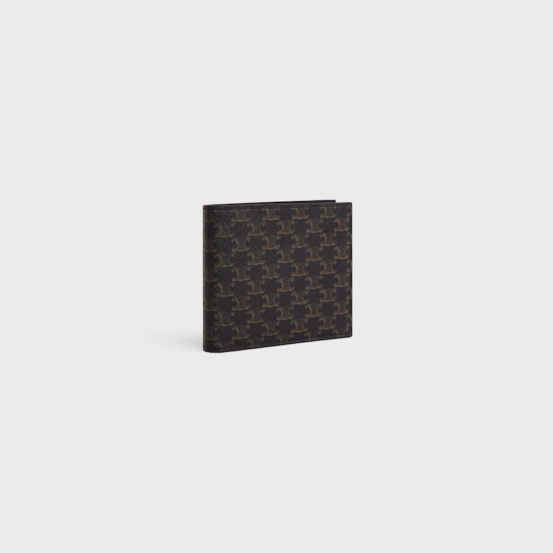 portafoglio bi-fold in tela triomphe